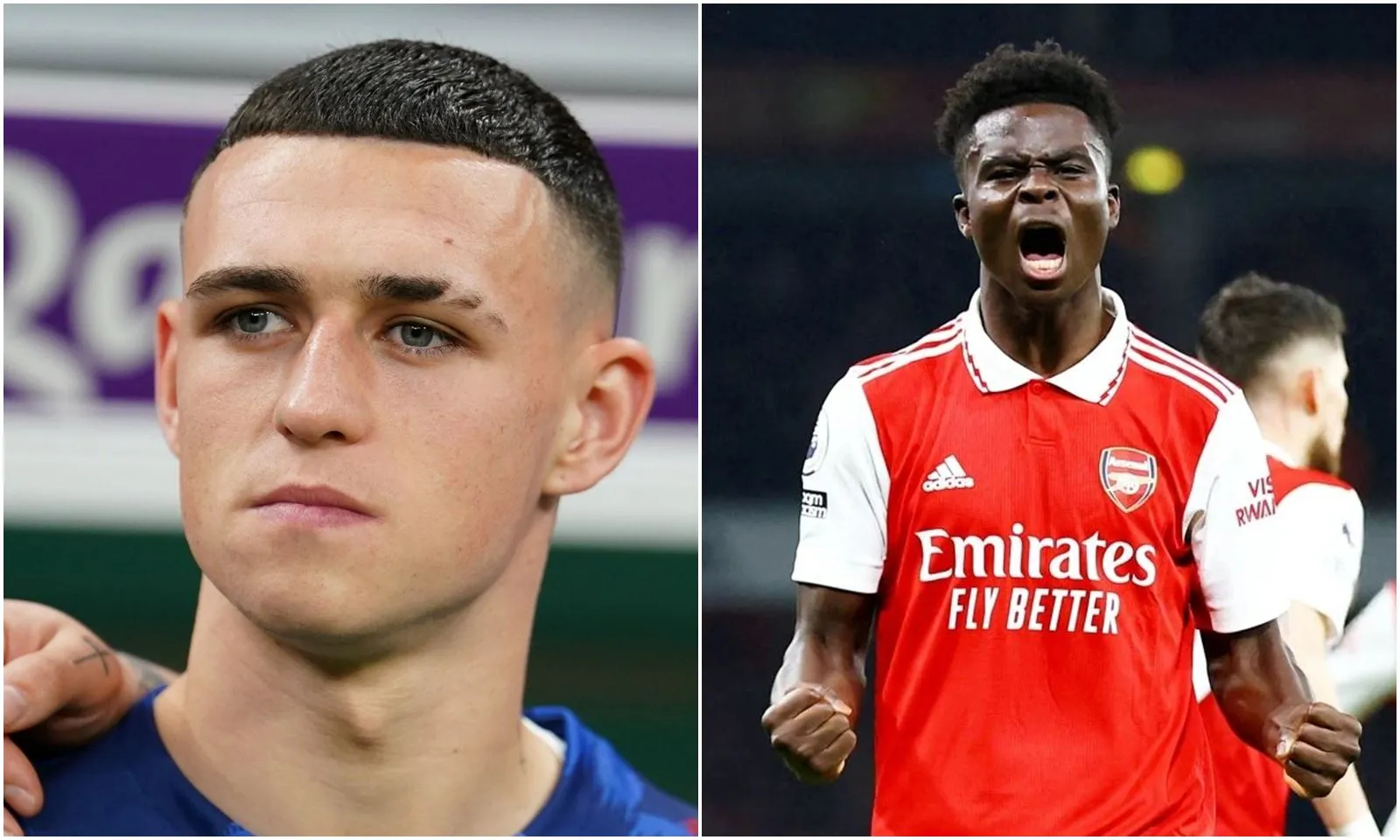 Thống kê chứng minh Phil Foden chỉ đáng “xách dép” cho Bukayo Saka ở khoản này