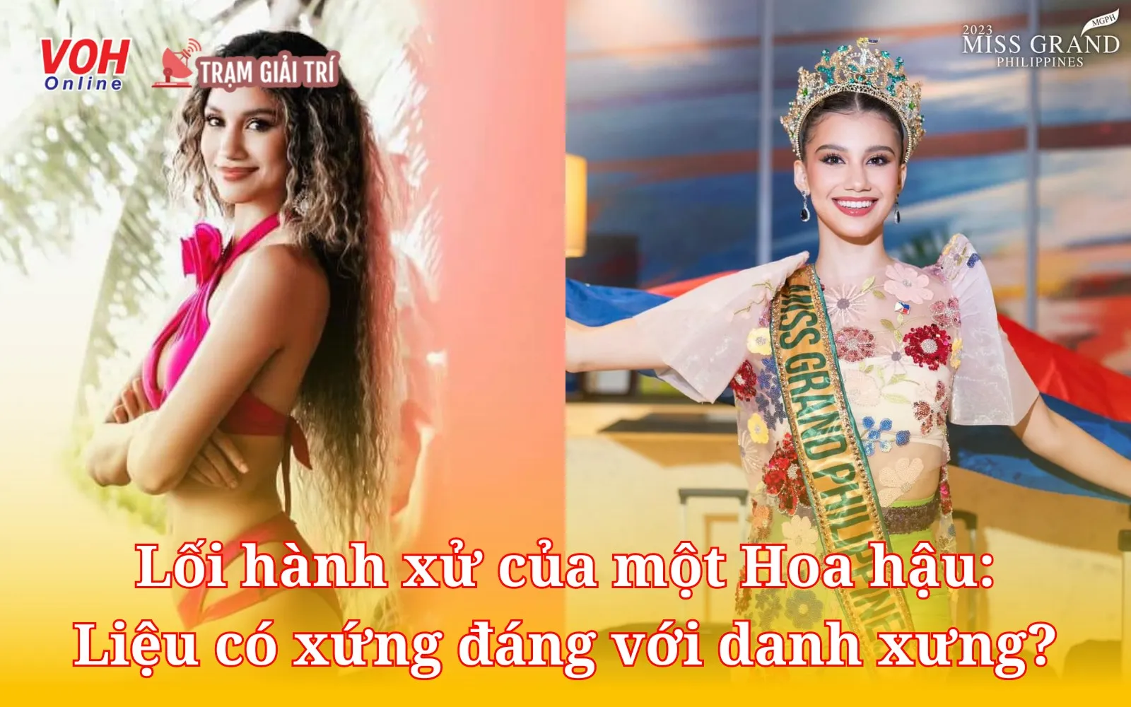 Miss Grand Philippines 2023 gây tranh cãi vì lối ứng xử đỏng đảnh tại Miss Grand International