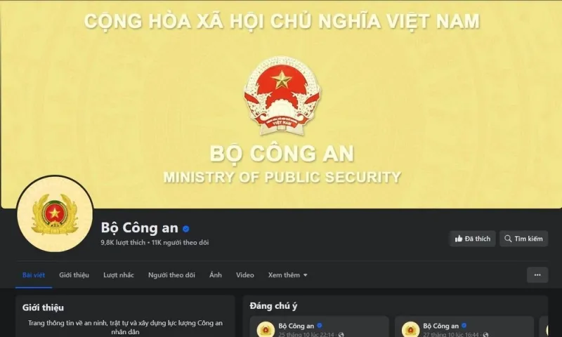 Ra mắt Kênh thông tin chính thống của Bộ Công an trên facebook