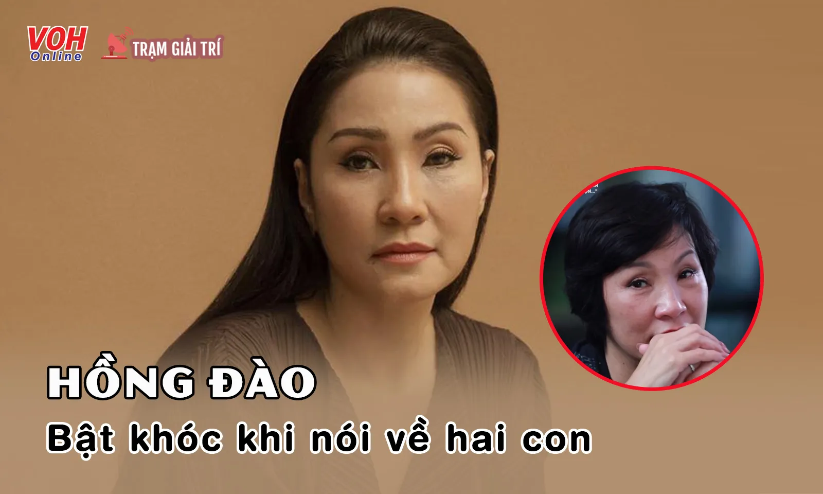 Nghệ sĩ Hồng Đào bật khóc khi nói về hai con