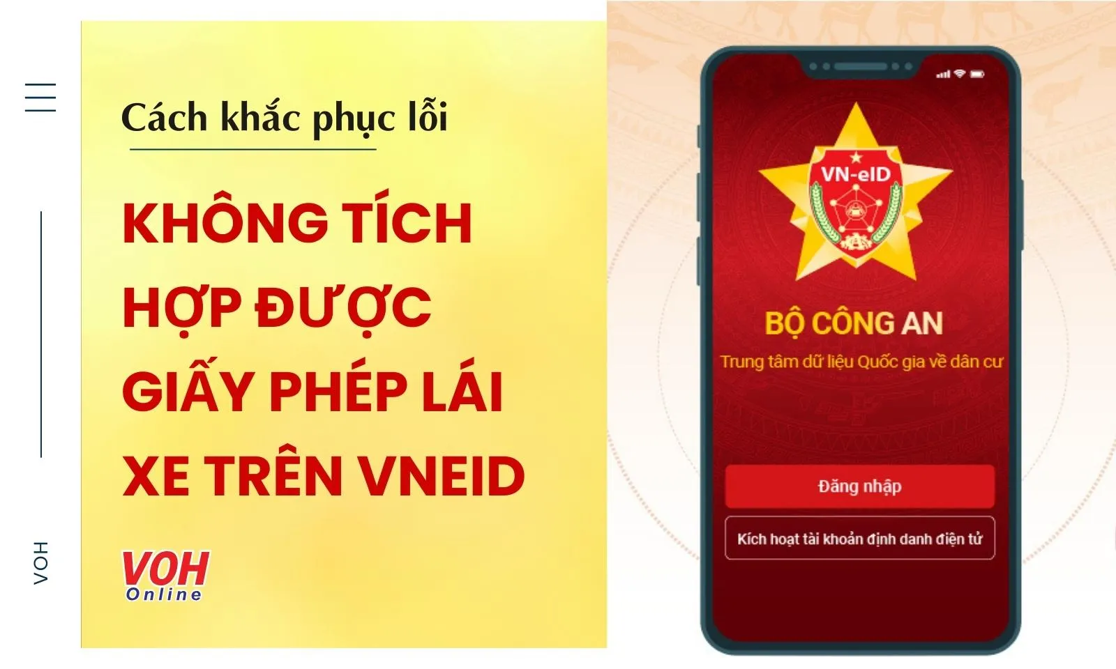 Cách khắc phục lỗi Không tích hợp được giấy phép lái xe vào VNeID