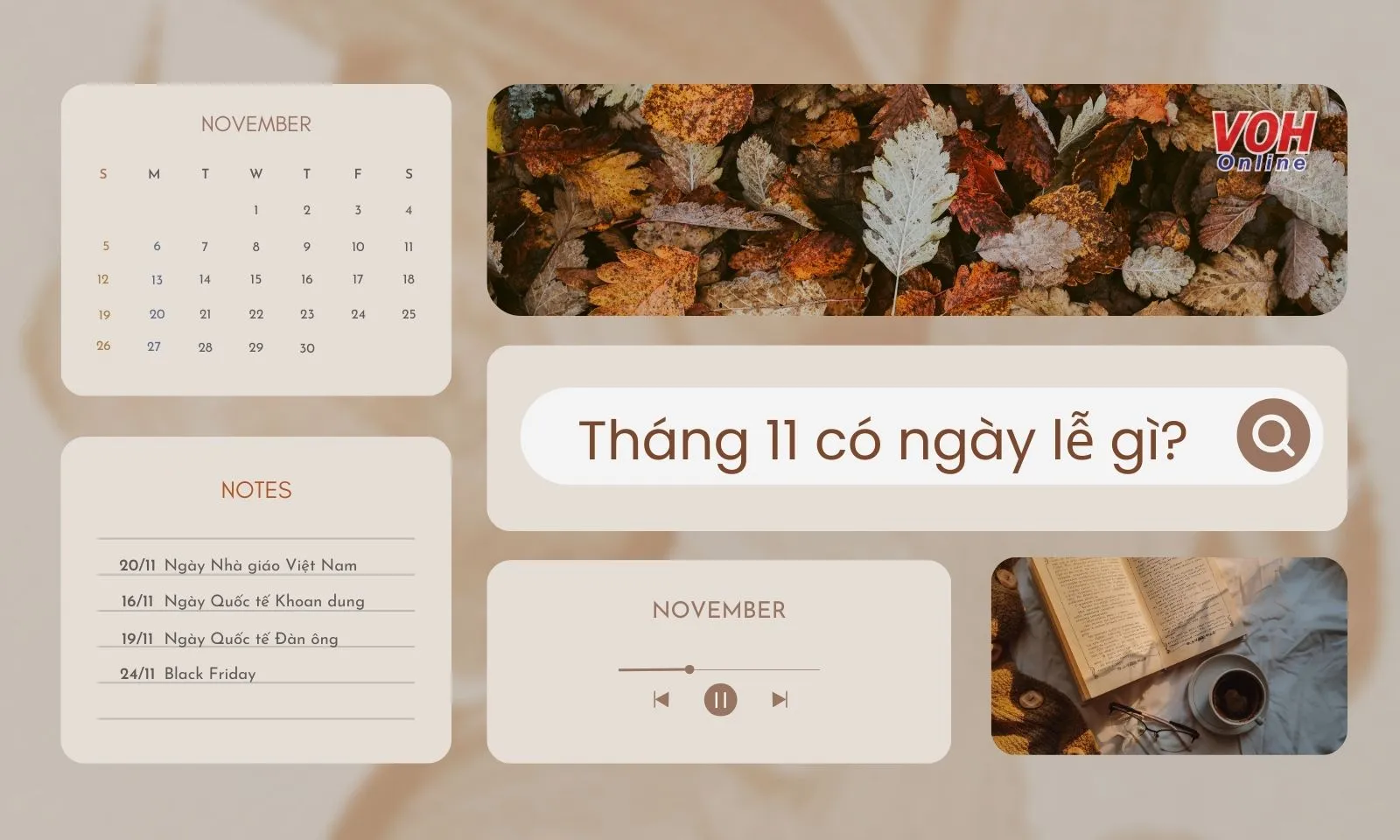 Tháng 11 có ngày lễ gì? Tổng hợp các sự kiện quan trọng