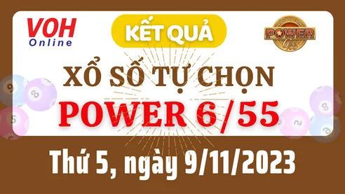 Vietlott POWER 655 9/11 - Kết quả xổ số Vietlott hôm nay thứ 5 9/11/2023