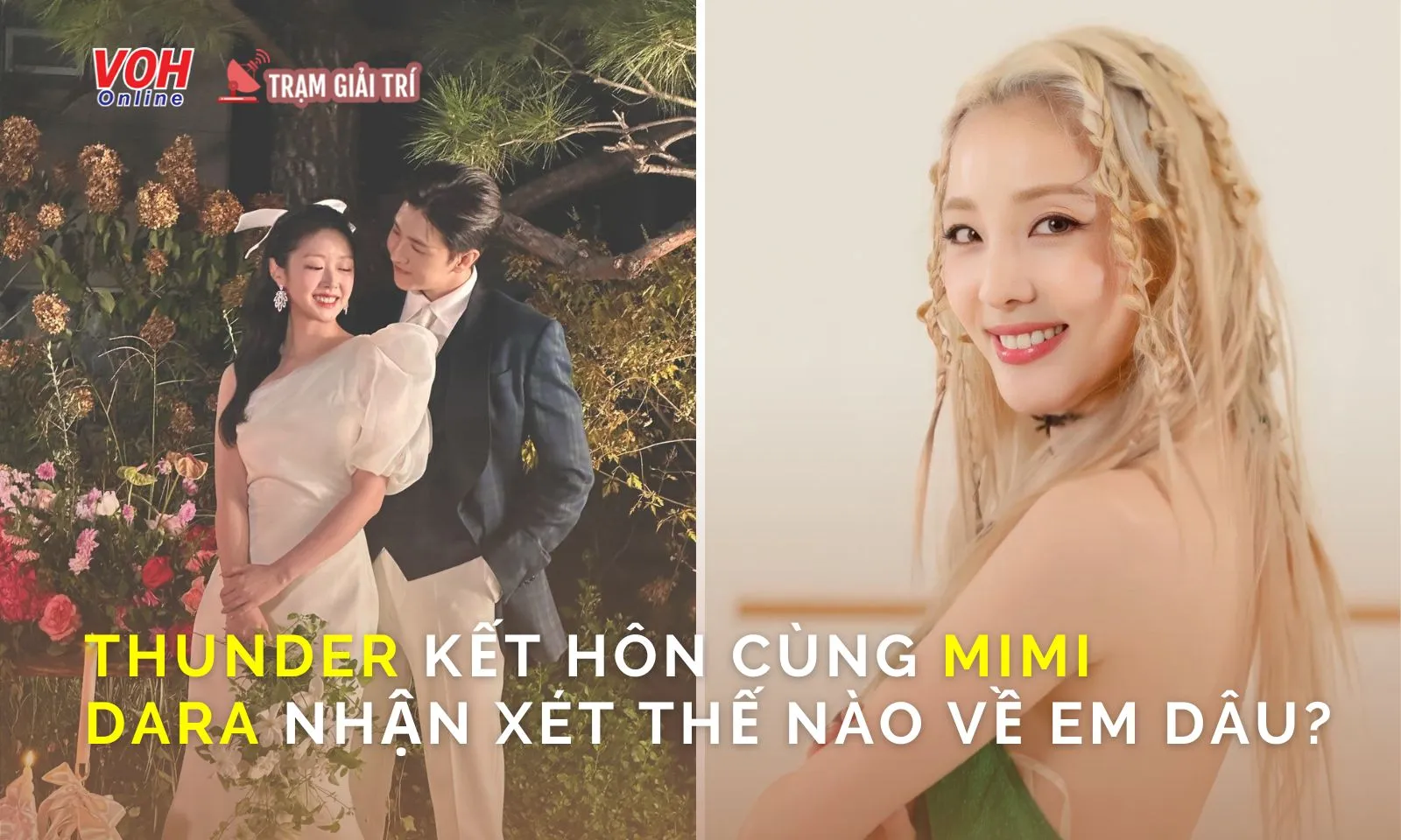 Thunder (MBLAQ) kết hôn cùng cựu thành viên Gugudan, Dara (2NE1) nhận xét thế nào về em dâu?