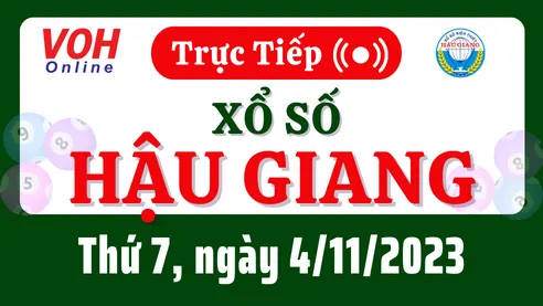 XSHG 4/11 - Kết quả xổ số Hậu Giang hôm nay thứ 7 ngày 4/11/2023