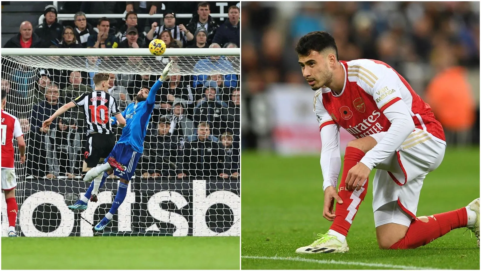 Chấm điểm Newcastle 1-0 Arsenal: David Raya mắc sai lầm | Gabriel Martinelli bất lực giải cứu “Pháo thủ”