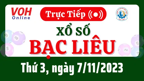 XSBL 7/11 - Kết quả xổ số Bạc Liêu hôm nay thứ 3 ngày 7/11/2023
