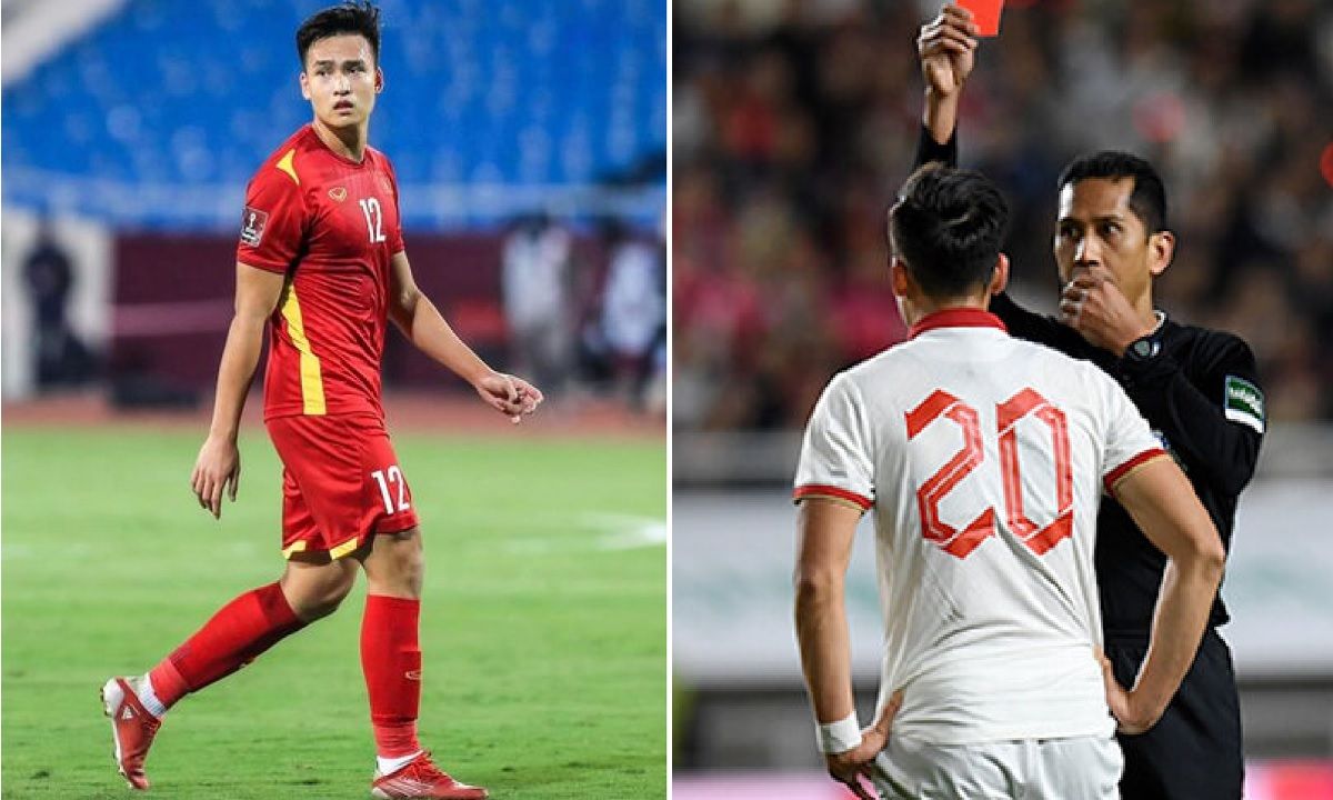Bùi Hoàng Việt Anh nhận thẻ đỏ trận thua Hàn Quốc, có bị cấm ở Vòng loại World Cup 2026?