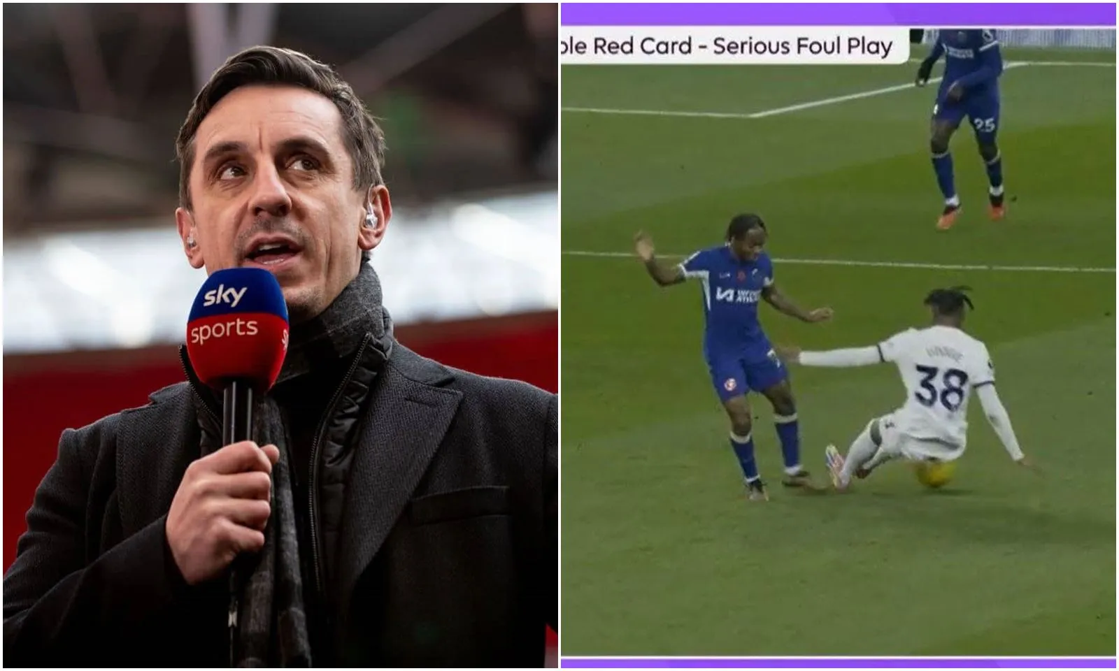 Gary Neville chỉ trích VAR gây khó dễ cho Chelsea: “Cậu ta đã có thể làm gãy chân Sterling