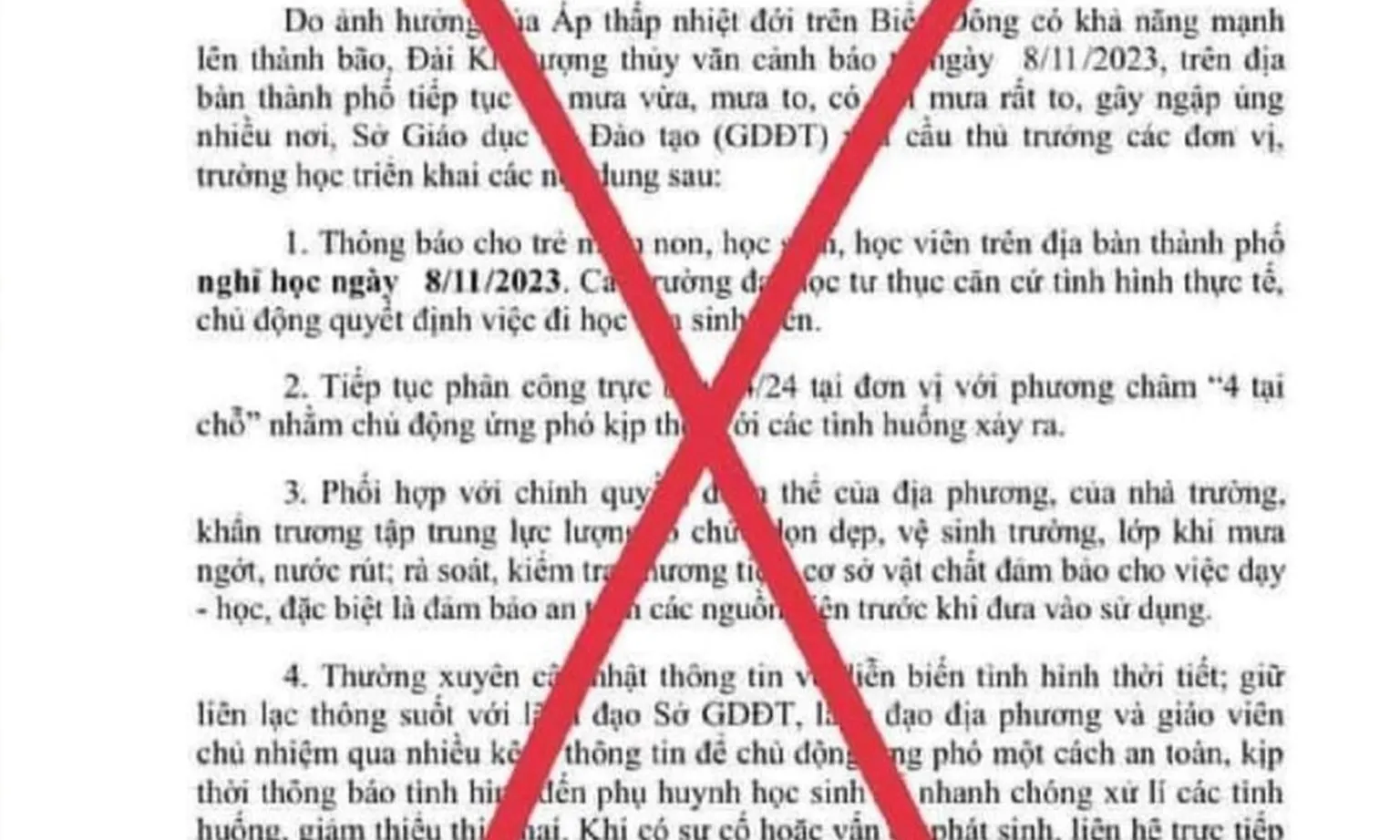 Đà Nẵng: Văn bản cho học sinh nghỉ học ngày 8/11 là giả mạo