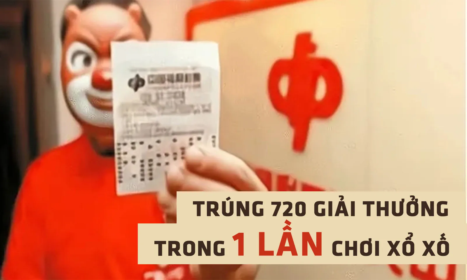 Trúng 720 giải khi chơi xổ số “Bóng hai màu”