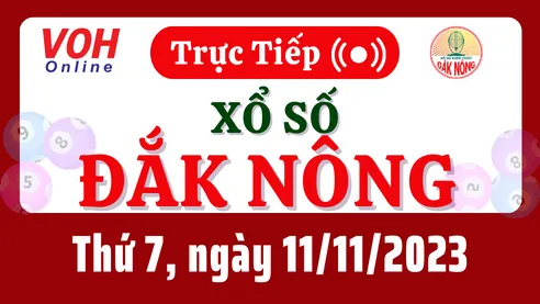 XSDNO 11/11 - Kết quả xổ số Đắk Nông hôm nay thứ 7 ngày 11/11/2023