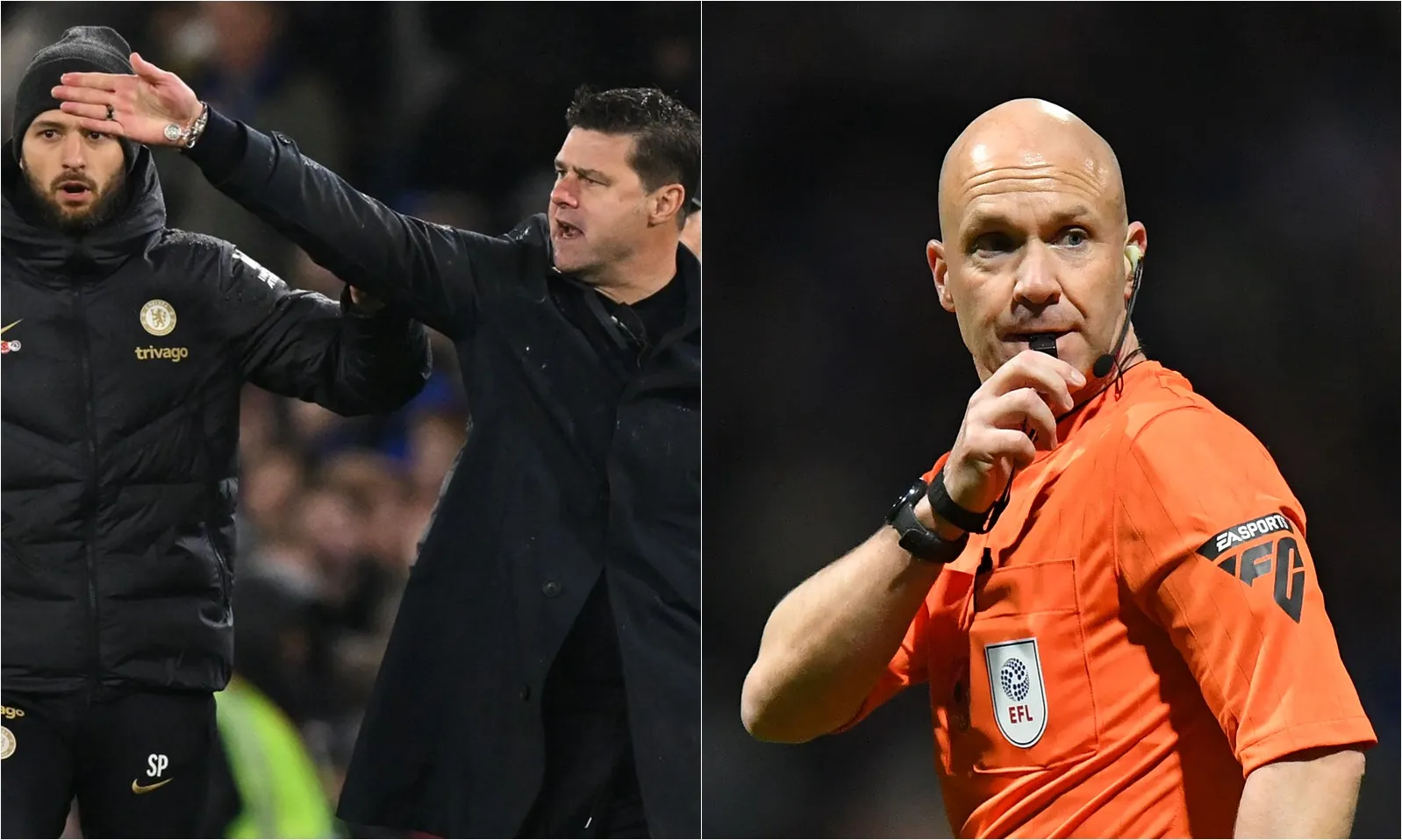 HLV Pochettino lao vào sân, chỉ thẳng mặt trọng tài Anthony Taylor sau trận đấu