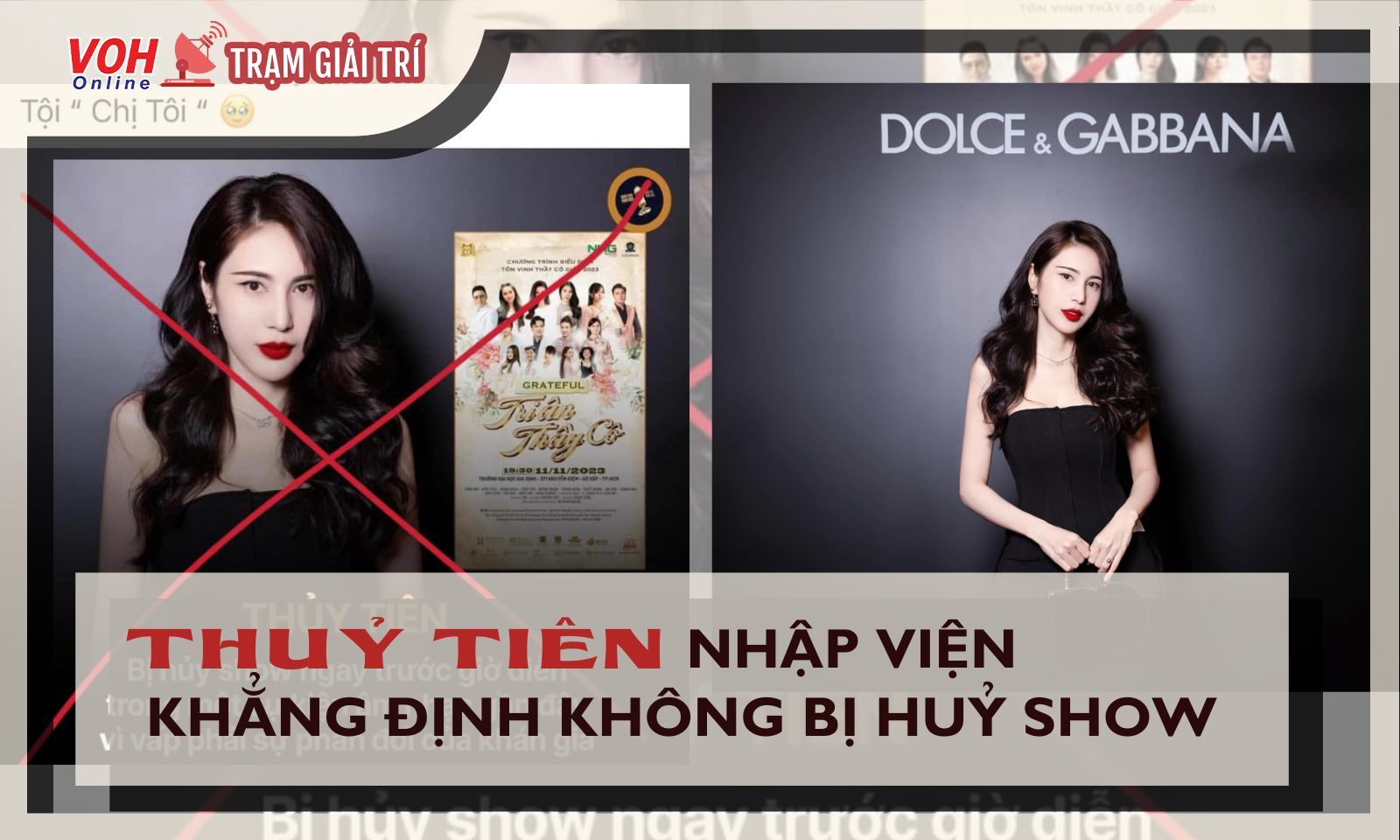 Thuỷ Tiên nhập viện, khẳng định không có chuyện bị huỷ show