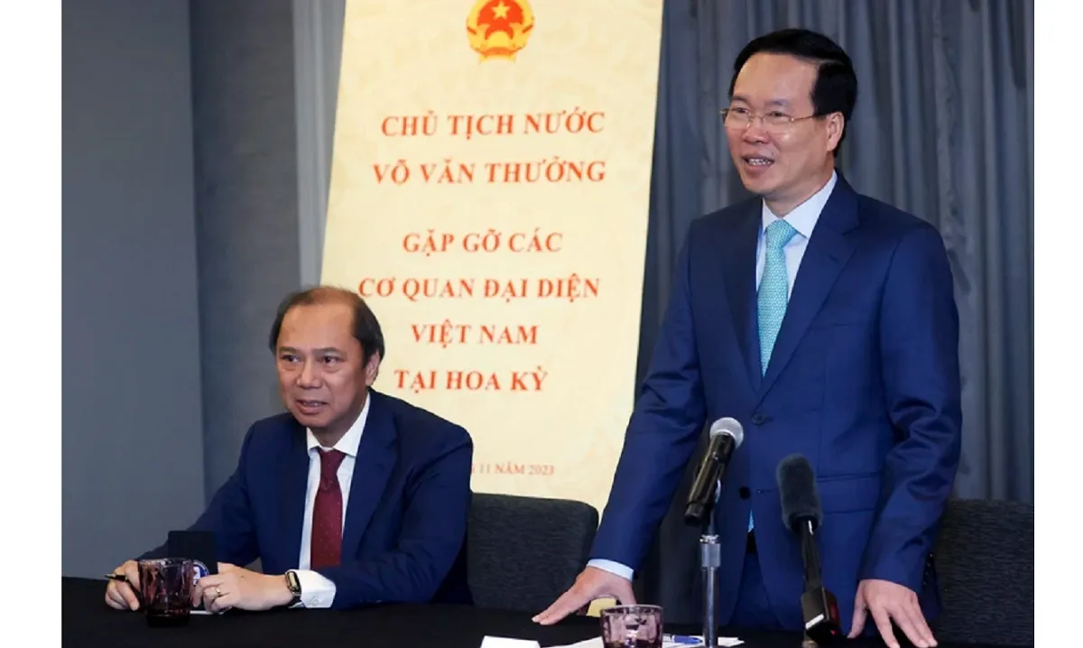 Chủ tịch nước gặp gỡ các Cơ quan Đại diện Việt Nam tại Mỹ