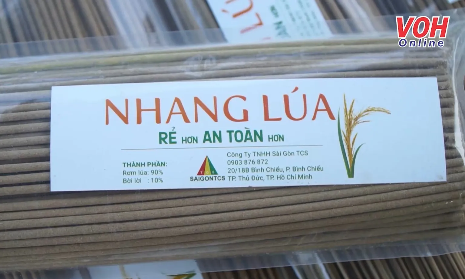 Sản phẩm nhang lúa bảo vệ hốc mũi được làm từ rơm