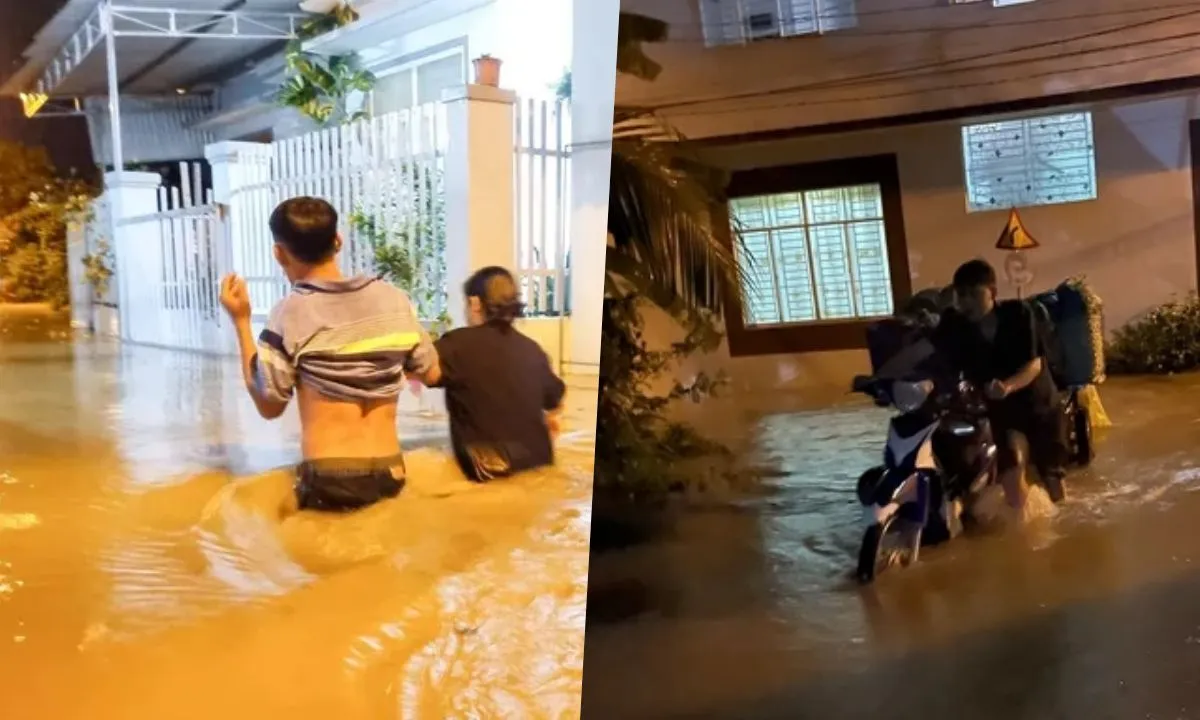 Người dân Nha Trang chạy lũ trong đêm