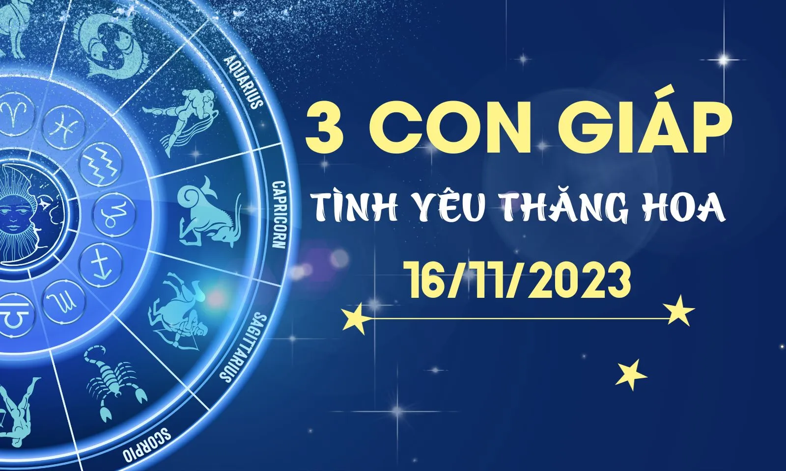 Top 3 con giáp được thần Tình yêu ưu ái ngày 16/11/2023