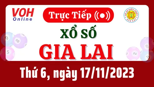 XSGL 17/11 - Kết quả xổ số Gia Lai hôm nay thứ 6 ngày 17/11/2023