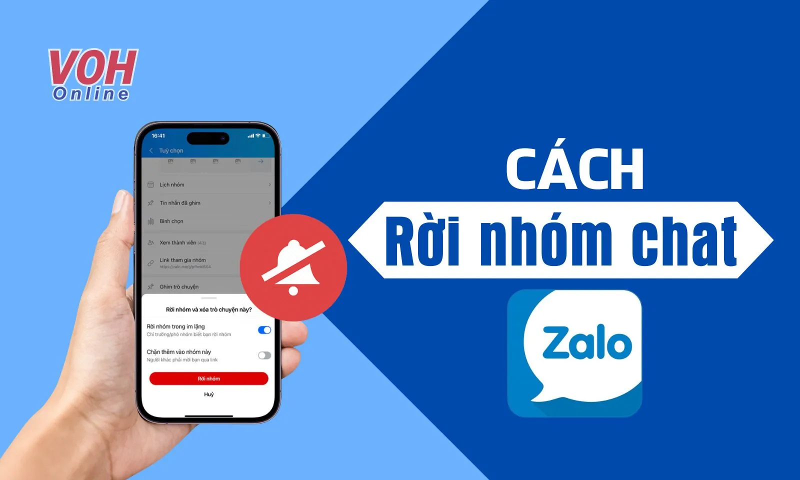 Cách rời nhóm Zalo không ai biết, không để lại thông báo đơn giản