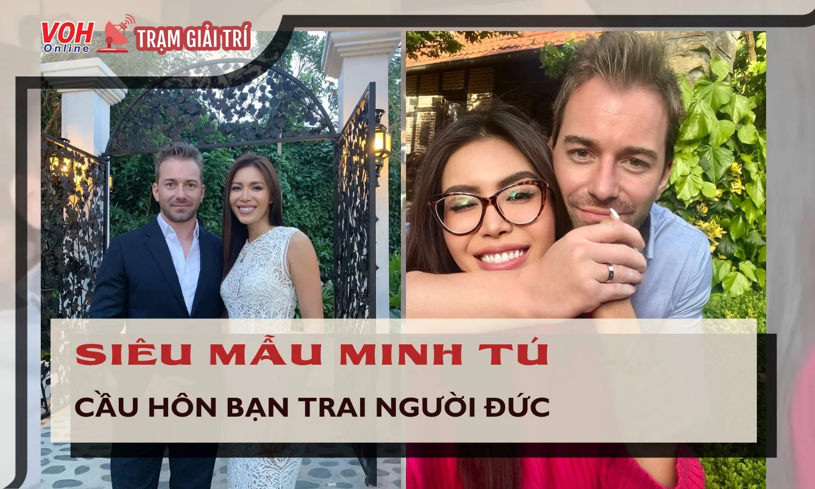 Siêu mẫu Minh Tú cầu hôn bạn trai người Đức