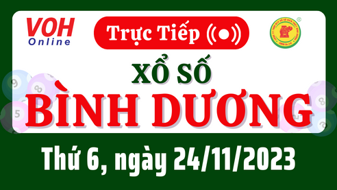 XSBD 24/11 - Kết quả xổ số Bình Dương hôm nay thứ 6 ngày 24/11/2023