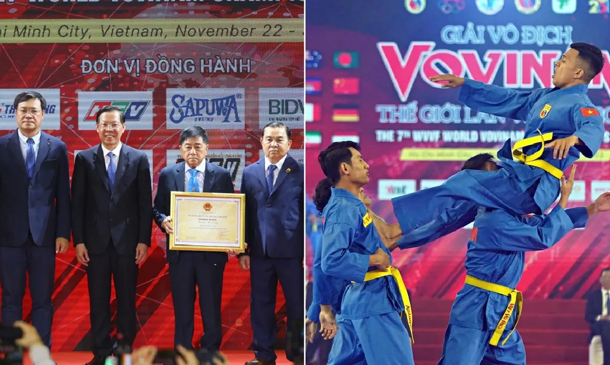 Giải vô địch Vovinam thế giới lần 7 năm 2023 khai mạc hoành tráng tại TPHCM