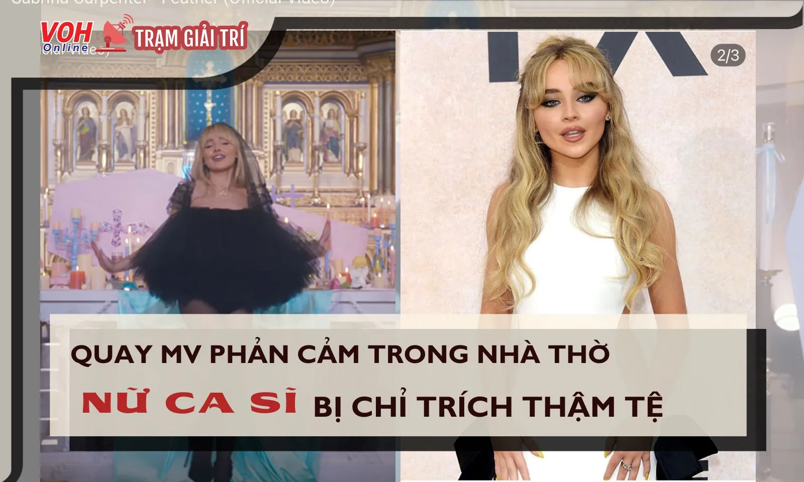 Nữ ca sĩ bị chỉ trích vì quay MV phản cảm trong nhà thờ