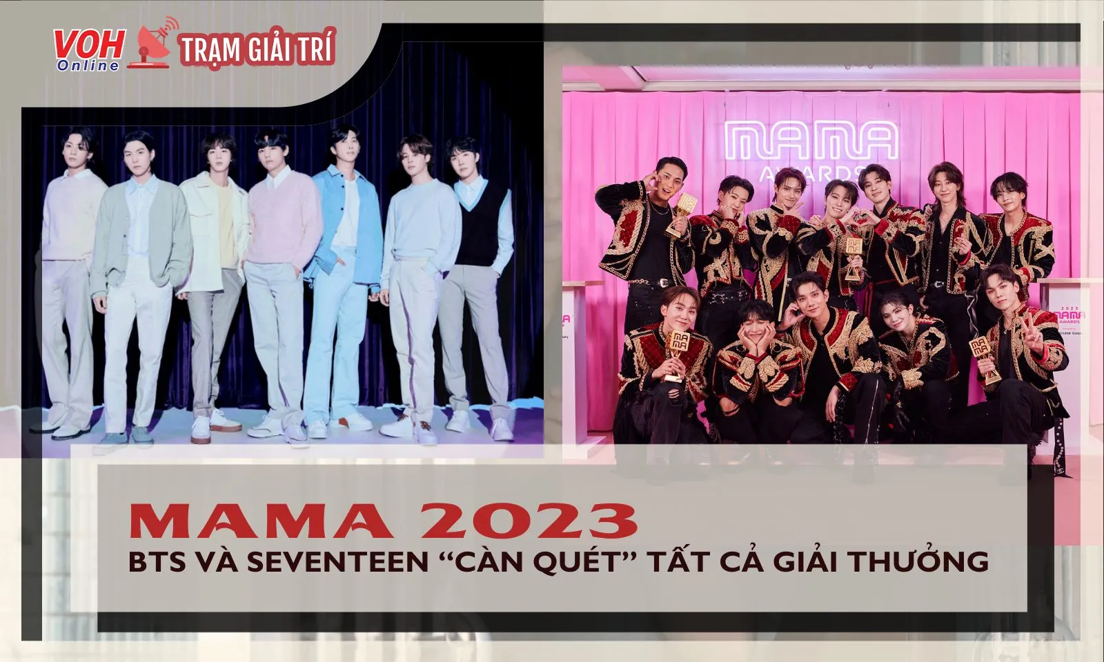 Kết quả MAMA 2023: BTS nhận Daesang 6 năm liền, SEVENTEEN và NewJeans càn quét giải thưởng