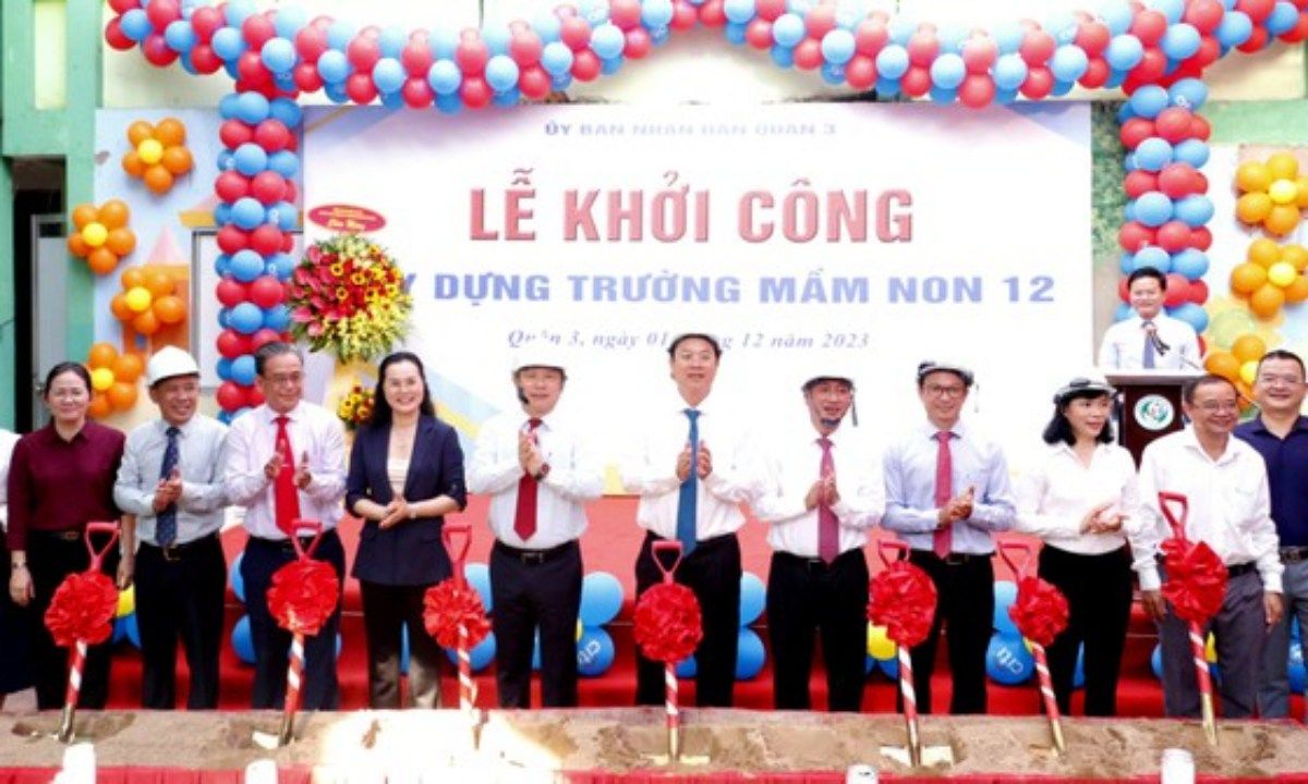Quận 3 xây dựng Trường Mầm non chuẩn quốc gia rộng 1.500 mét vuông