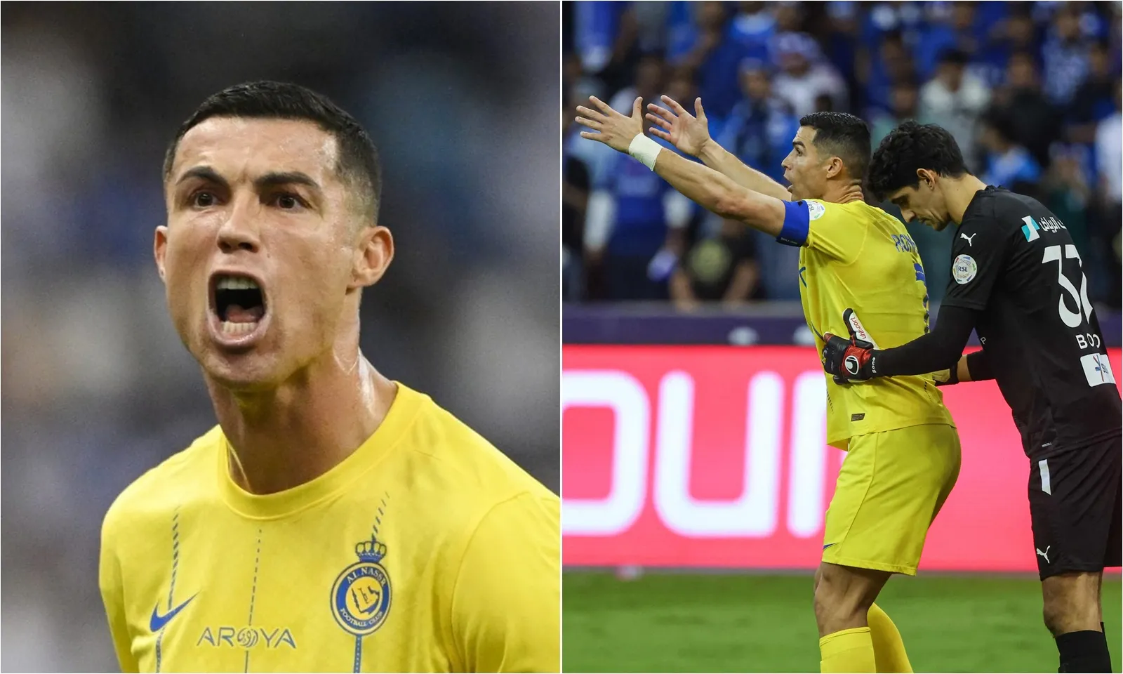 Ronaldo có hành động xấu xí sau khi bị trọng tài từ chối siêu phẩm