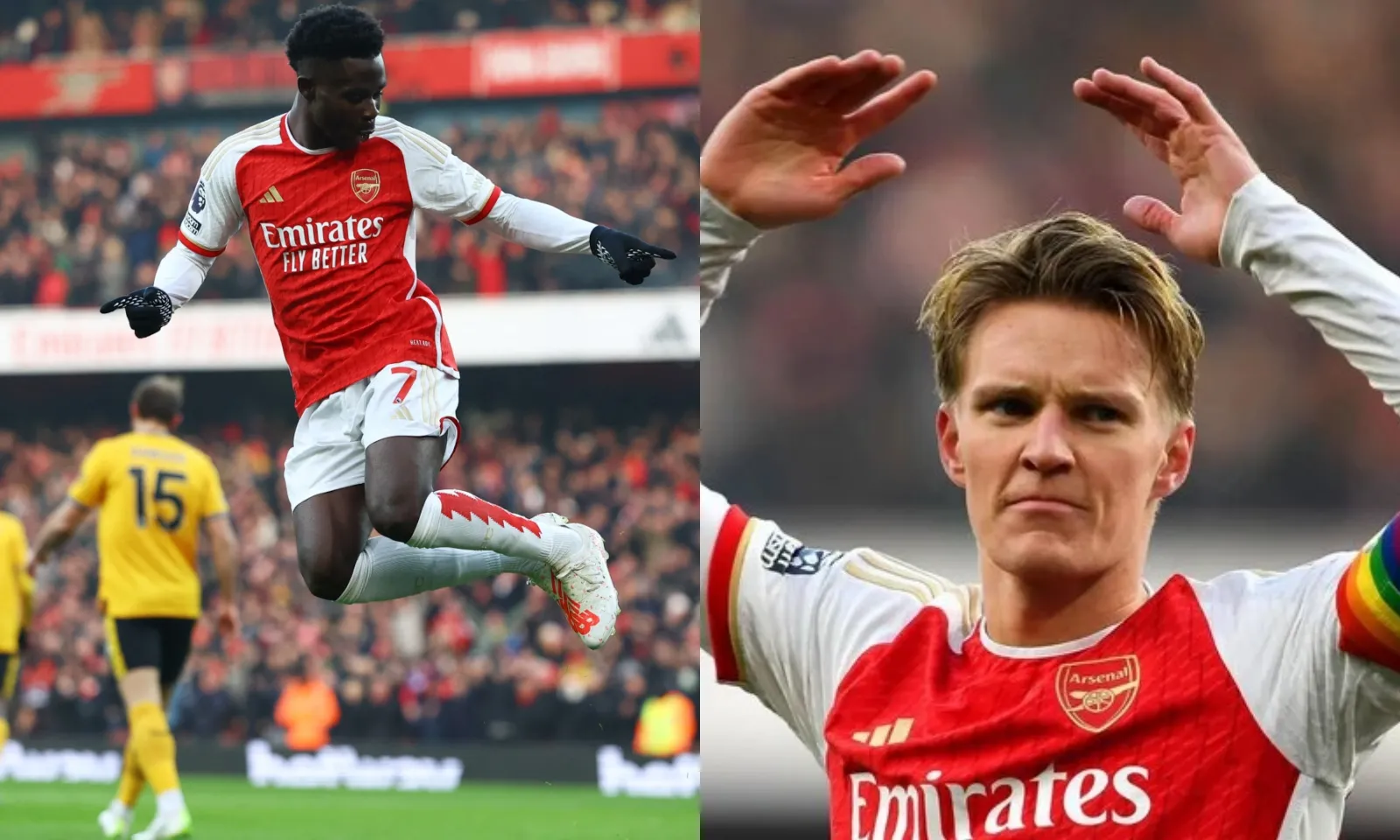 Chấm điểm Arsenal 2-1 Wolves: Saka làm khổ Bầy sói | Đồng đội phụ lòng Odegaard