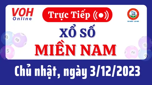 XSMN 3/12, Trực tiếp xổ số miền Nam chủ nhật ngày 3/12/2023