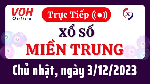 XSMT 3/12, Trực tiếp xổ số miền Trung chủ nhật ngày 3/12/2023