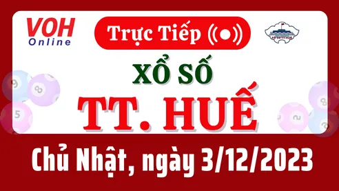 XSTTH 3/12 - Kết quả xổ số Thừa Thiên Huế hôm nay chủ nhật ngày 3/12/2023