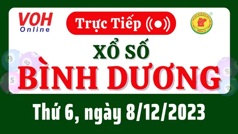 XSBD 8/12 - Kết quả xổ số Bình Dương hôm nay thứ 6 ngày 8/12/2023