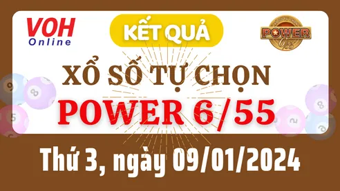 Vietlott POWER 655 9/1 - Kết quả xổ số Vietlott hôm nay thứ 3 9/1/2024