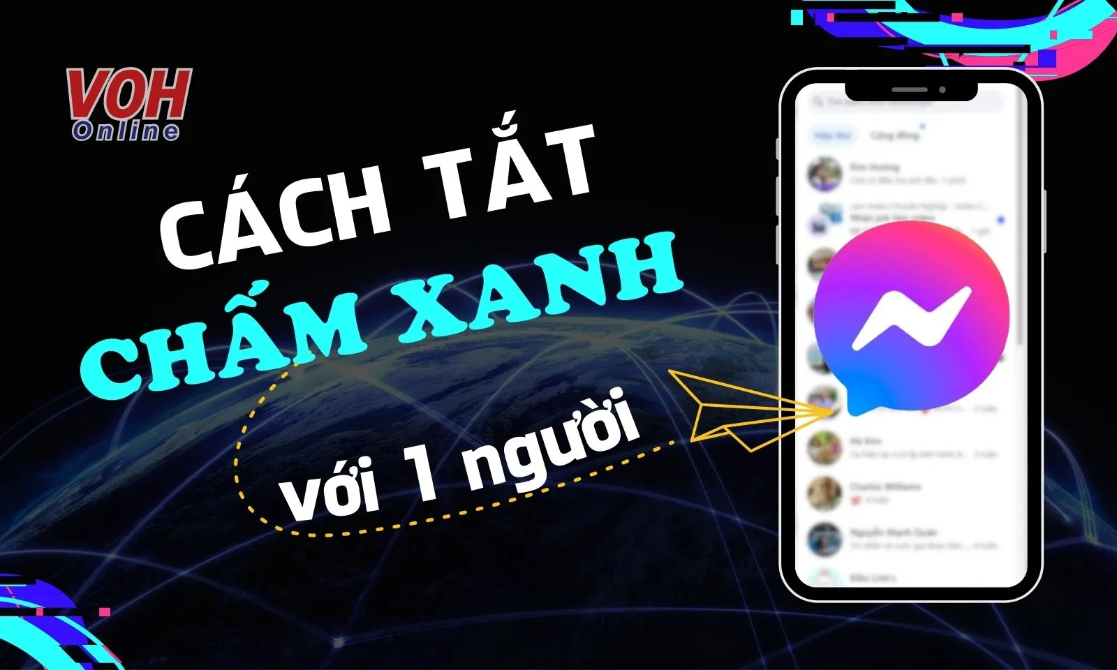 Hướng dẫn cách tắt chấm xanh trên messenger với 1 người