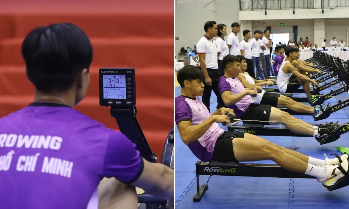 Hấp dẫn “đua thuyền trên cạn” ở Giải rowing máy vô địch quốc gia 2023