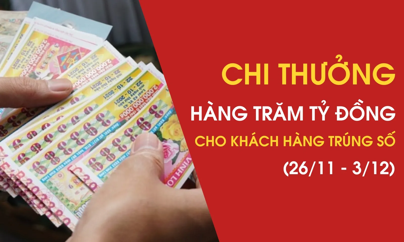 Thống kê giải đặc biệt xổ số kiến thiết trong tuần qua (26/11 - 3/12)