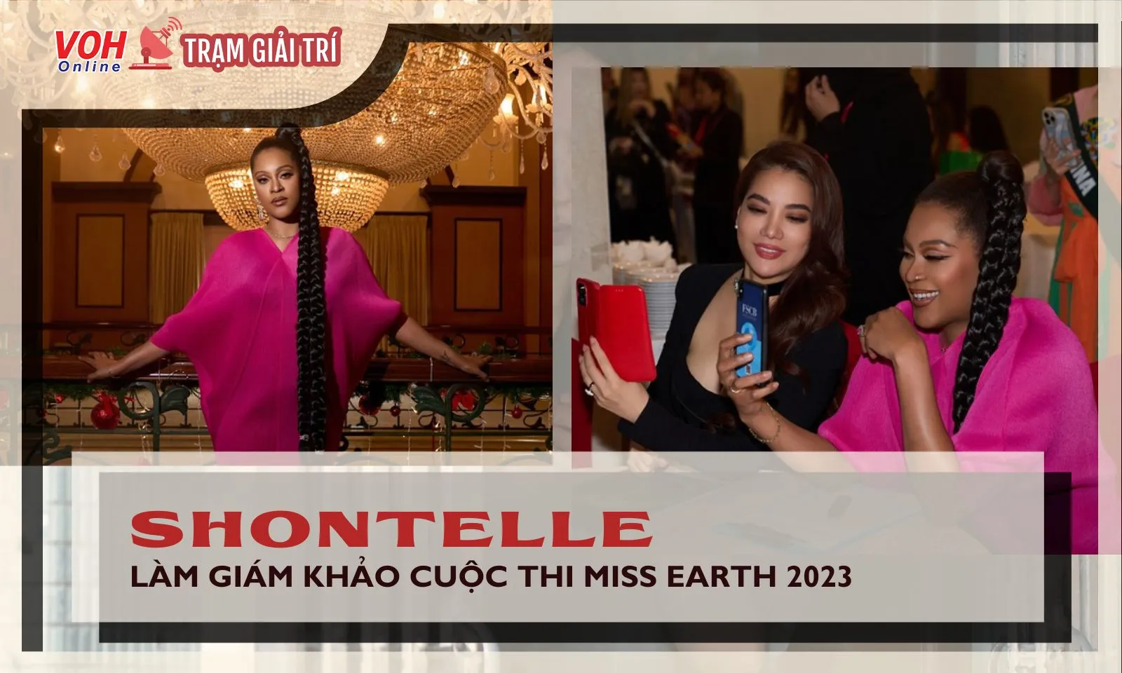 Shontelle cùng Trương Ngọc Ánh làm giám khảo cho cuộc thi Miss Earth 2023