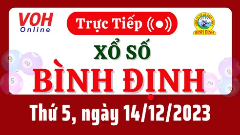 XSBDI 14/12 - Kết quả xổ số Bình Định hôm nay thứ 5 ngày 14/12/2023