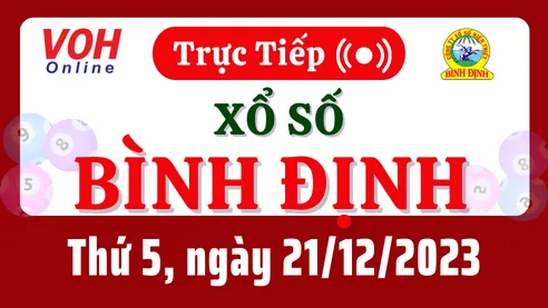 XSBDI 21/12 - Kết quả xổ số Bình Định hôm nay thứ 5 ngày 21/12/2023