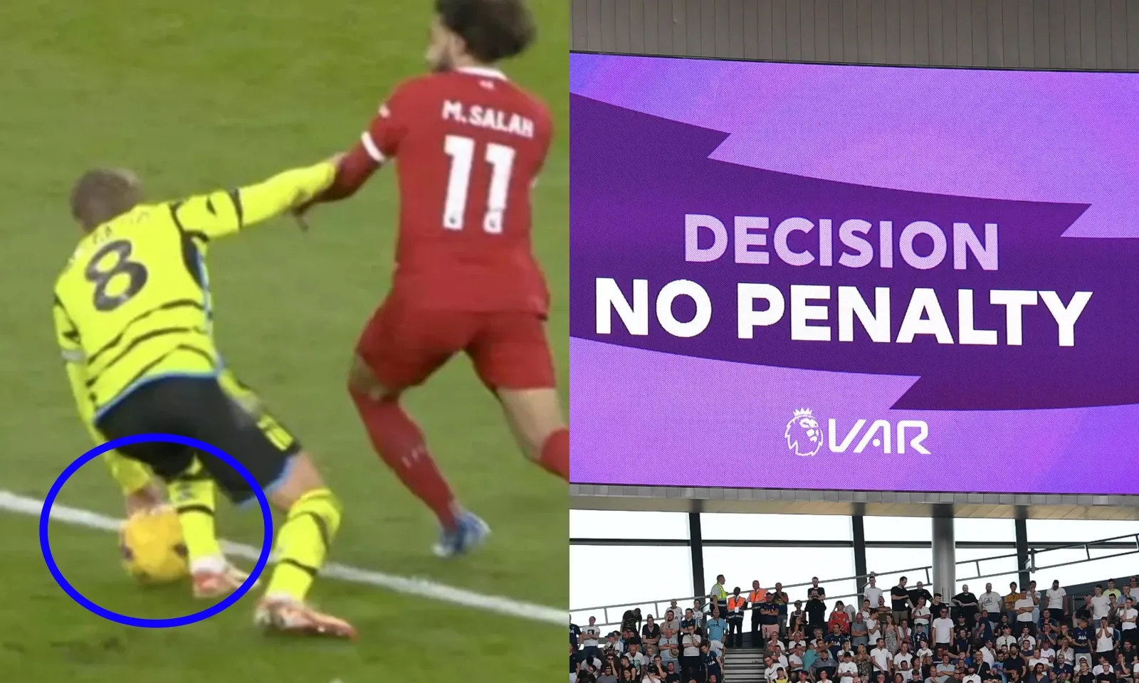 Bóng chạm tay Odegaard trong vòng cấm, VAR xác định không có penalty vì 1 lý do