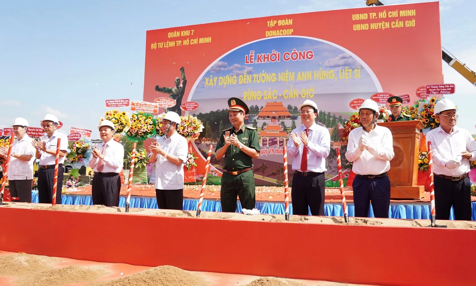 Khởi công xây dựng đền tưởng niệm anh hùng, liệt sĩ Rừng Sác