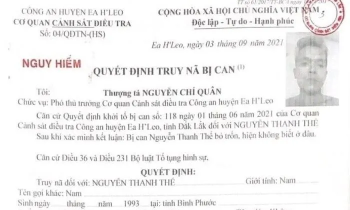 Truy nã 4 bị can gây án tại Đắk Lắk