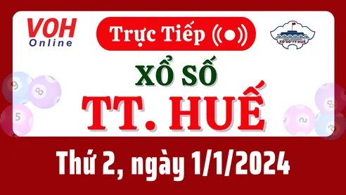 XSTTH 1/1 - Kết quả xổ số Thừa Thiên Huế hôm nay thứ 2 ngày 1/1/2024