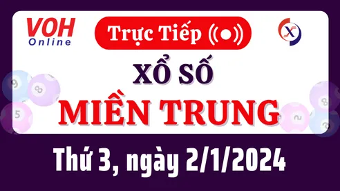 XSMT 2/1, Trực tiếp xổ số miền Trung thứ 3 ngày 2/1/2024