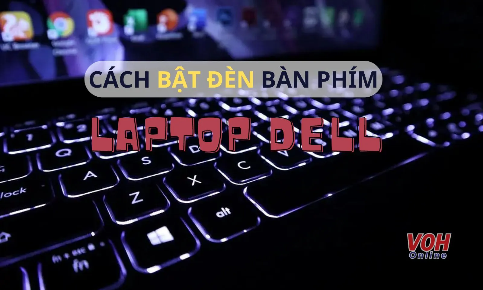 Cách bật đèn bàn phím laptop Dell đơn giản, nhanh chóng
