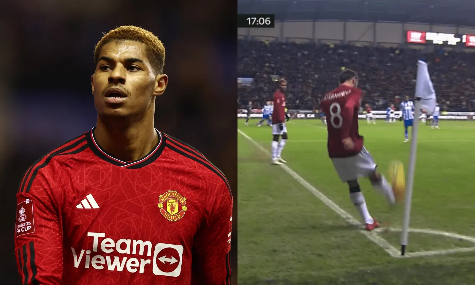 Fan MU khó hiểu với tình huống Marcus Rashford hóa người thừa trên sân